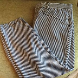 Striped gap skinny ankle jeans